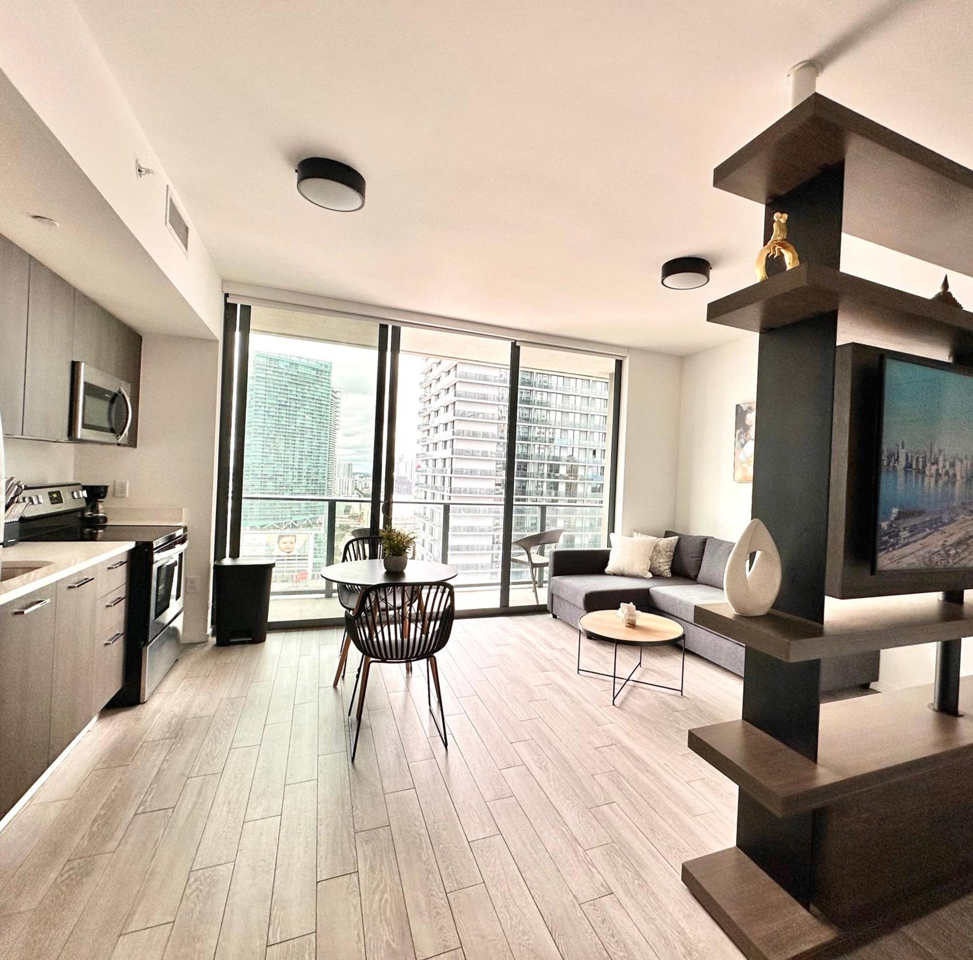 Luxury Loft - Free Parking - Ocean View - Brickell Downtown Apartment Маями Стая снимка